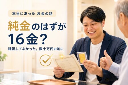 純金のはずが16金？父の金を売ろうとして、数十万円の差になりかけた話